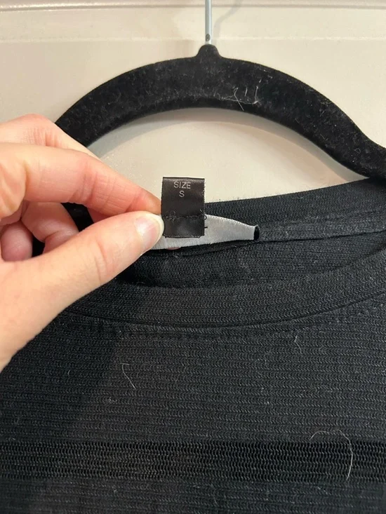 Diesel Black Mesh Lined Knit Crewneck Top - Picture 4 of 6